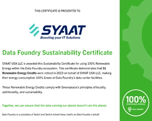 Certificado Data Foundry Verde 2023 _SYAAT-USA-LLC-2023