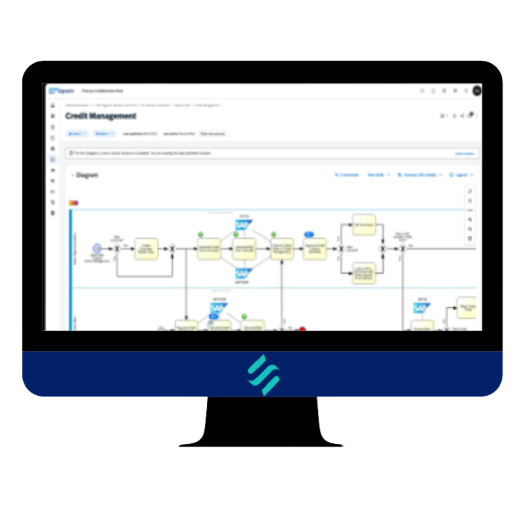 icono de laptop mostrando procesos de sap signavio